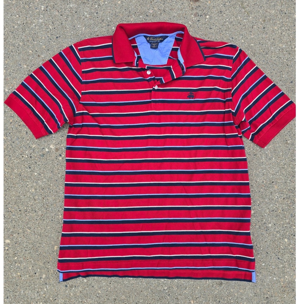 Brooks Brothers Striped Polo Shirt Original Fit Performance Red Size‎ M